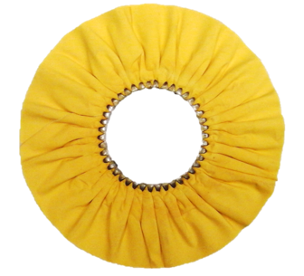rueda de manta amarilla para pulir 14x5
