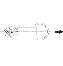 CARRLANE MARINE DETENT PIN    CL-3-MDP-2.50-S-NL