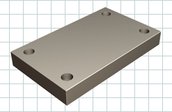 CARRLANE QUINTUS RECTANGULAR FIXTURE PLATE    CL-150250-00-QFP