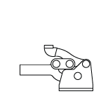 CARRLANE VERTICAL-HANDLE TOGGLE CLAMP    CL-200-VTC