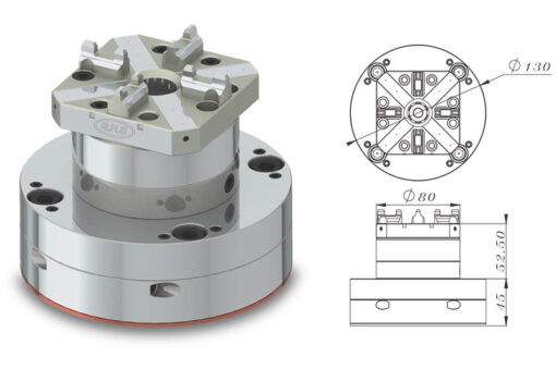 Erowa ER-007521 ER-007580 compatible 80mm Pneumatic Rapid action EDM Chuck