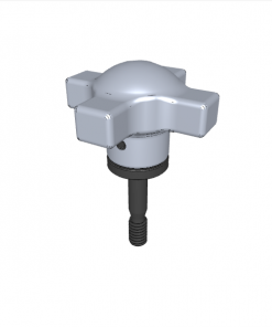 CAPTIVE LOCATING SCREW ASSEMBLY WITH SWIVEL-WASHER HAND KNOB