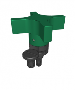 CAPTIVE LOCATING SCREW WITH KNOB & BUSHING ASSEMBLY