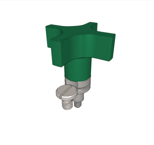 Captive Locating Screws with Hand Knob