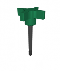 CAPTIVE LOCATING SCREW WITH HAND KNOB ASSEMBLY