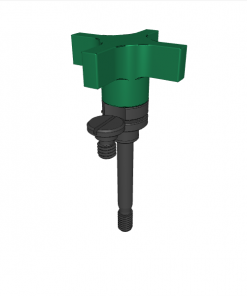 CAPTIVE LOCATING SCREW WITH KNOB & BUSHING ASSEMBLY