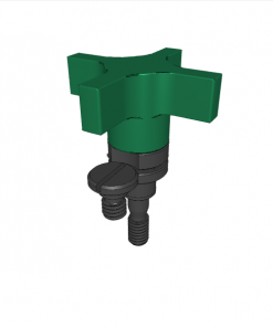 CAPTIVE LOCATING SCREW WITH KNOB & BUSHING ASSEMBLY