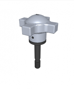 CAPTIVE LOCATING SCREW WITH SWIVEL-WASHER HAND KNOB