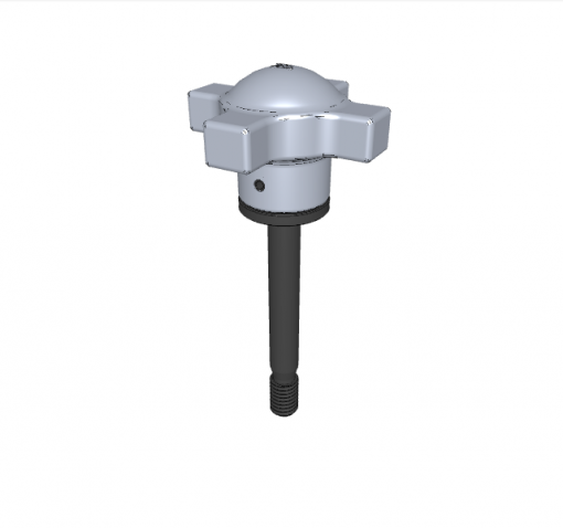 CAPTIVE LOCATING SCREW ASSEMBLY WITH SWIVEL-WASHER HAND KNOB