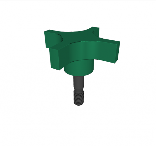 CAPTIVE LOCATING SCREW WITH HAND KNOB ASSEMBLY