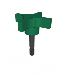 CAPTIVE LOCATING SCREW WITH HAND KNOB ASSEMBLY