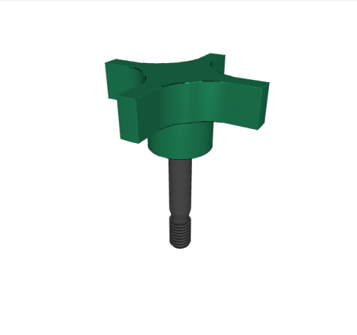 CAPTIVE LOCATING SCREW WITH HAND KNOB ASSEMBLY