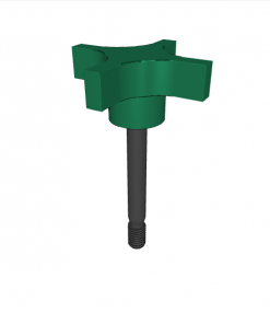 CAPTIVE LOCATING SCREW WITH HAND KNOB ASSEMBLY