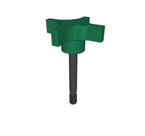 CAPTIVE LOCATING SCREW WITH HAND KNOB ASSEMBLY