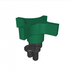 CAPTIVE LOCATING SCREW WITH KNOB & BUSHING ASSEMBLY