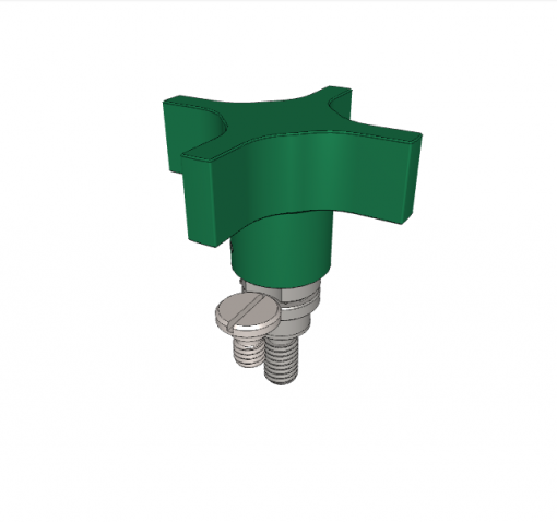 Captive Locating Screws with Hand Knob