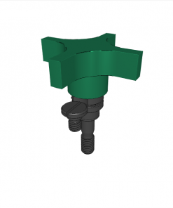 CAPTIVE LOCATING SCREW WITH KNOB & BUSHING ASSEMBLY