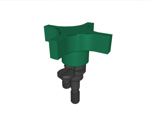 CAPTIVE LOCATING SCREW WITH KNOB & BUSHING ASSEMBLY