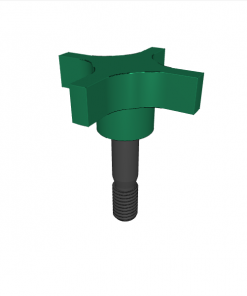 CAPTIVE LOCATING SCREW WITH HAND KNOB ASSEMBLY