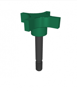 CAPTIVE LOCATING SCREW WITH HAND KNOB ASSEMBLY