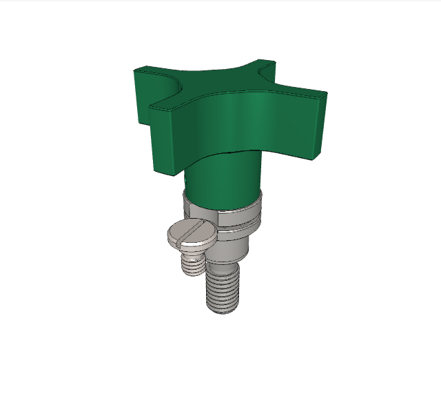 Captive Locating Screws with Hand Knob