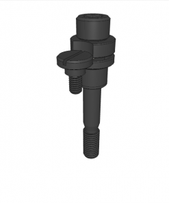 CAPTIVE LOCATING SCREW WITH SWIVEL-WASHER HAND KNOB
