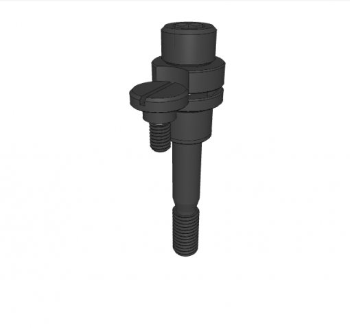 CAPTIVE LOCATING SCREW WITH SWIVEL-WASHER HAND KNOB