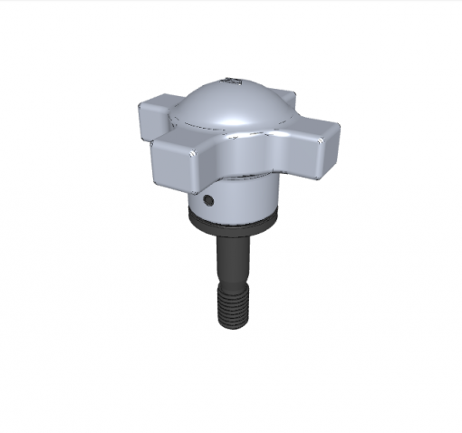 CAPTIVE LOCATING SCREW WITH SWIVEL-WASHER HAND KNOB