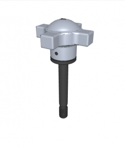 CAPTIVE LOCATING SCREW ASSEMBLY WITH SWIVEL-WASHER HAND KNOB