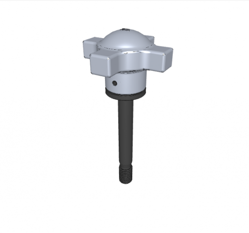 CAPTIVE LOCATING SCREW ASSEMBLY WITH SWIVEL-WASHER HAND KNOB