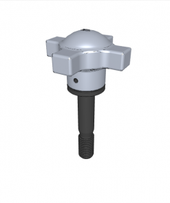 CAPTIVE LOCATING SCREW WITH SWIVEL-WASHER HAND KNOB