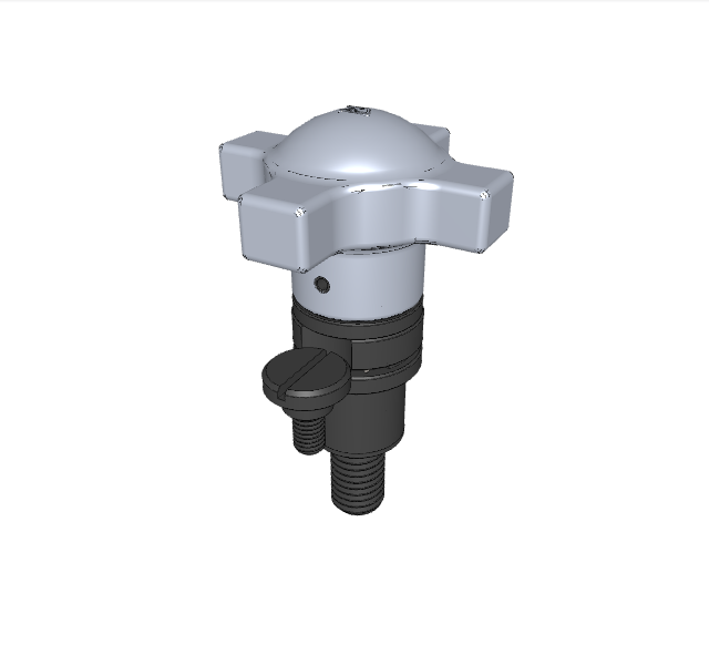 CAPTIVE LOCATING SCREW ASSEMBLY WITH SWIVEL-WASHER HAND KNOB