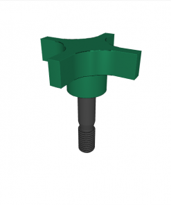 CAPTIVE LOCATING SCREW WITH HAND KNOB ASSEMBLY