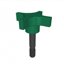 CAPTIVE LOCATING SCREW WITH HAND KNOB ASSEMBLY