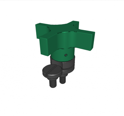 METRIC CAPTIVE LOCATING SCREW WITH KNOB & BUSHING ASSEMBLY