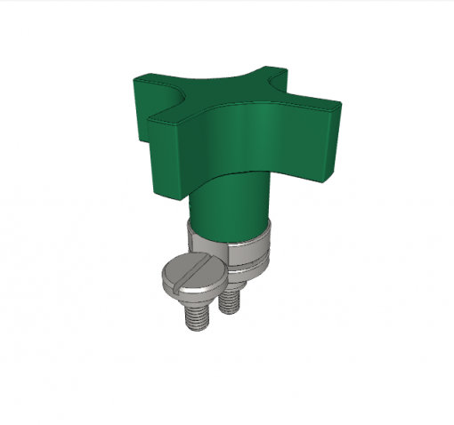 Captive Locating Screws with Hand Knob