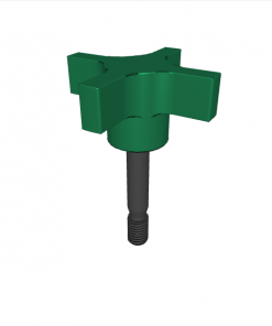 CAPTIVE LOCATING SCREW WITH HAND KNOB ASSEMBLY