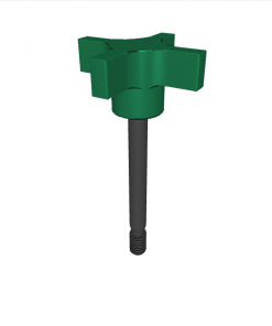 CAPTIVE LOCATING SCREW WITH HAND KNOB ASSEMBLY