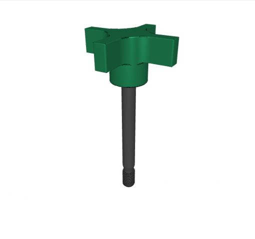 CAPTIVE LOCATING SCREW WITH HAND KNOB ASSEMBLY