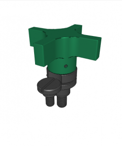 METRIC CAPTIVE LOCATING SCREW WITH KNOB & BUSHING ASSEMBLY