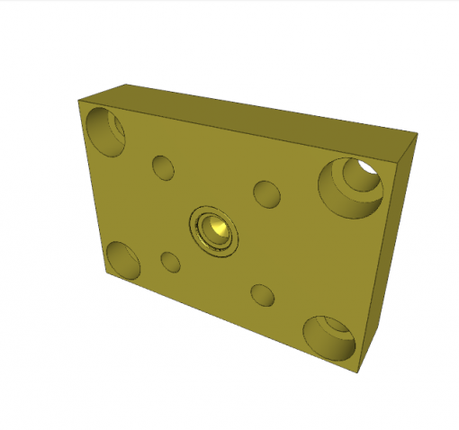 INSTALLATION HOUSING FOR SWING CLAMP 1848-1XX, TUBE THREADED CONNECTOR G1/8