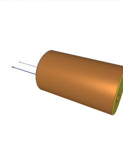 UNIVERSAL CYLINDER, D.A., M65 x 1.5, ? 40/25 mm, 100 mm STROKE, r = 4 mm, 500 bar