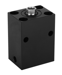 Block cylinder, s.a., w/ spring return, piston � 40/25 x 20 mm stroke, US version (5/8" 11 UNC) 4 mounting and 2 cross holes, Max. 500 bar