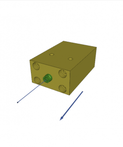 BLOCK CYLINDER, D.A., PISTON ? 16 mm, STROKE 50 mm, 4 MOUNTING HOLES, FLANGE B, 500 bar