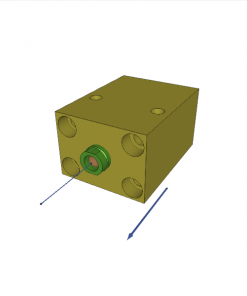 BLOCK CYLINDER, D.A., PISTON ? 32 mm, STROKE 50 mm, 4 MOUNTING HOLES, FLANGE B, 500 bar