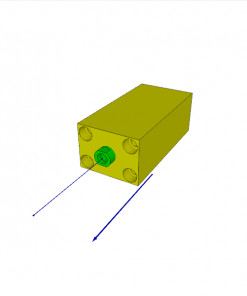 BLOCK CYLINDER, D.A., PISTON ? 32 mm, STROKE 100 mm, 4 MOUNTING AND 2 CROSS HOLES, 500 bar