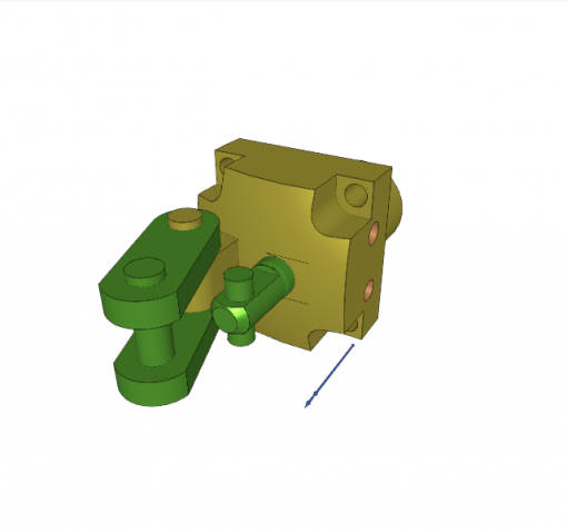HINGE CLAMP D.A., SIZE 3, FITTING CONNECTION AT THE BACK, CL. LEVER W/ SW. CONTACT BOLT, 250 bar