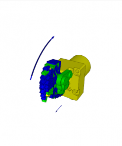 HINGE CLAMP, D.A., SIZE 1, CLAMPING DIRECTION G, W/ THROTTLE VALVE, W/O SWITCH ROD, W/ LONG CLAMPING LEVER, 70 bar