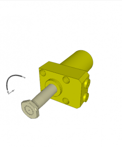 SWING CLAMP, D.A., 90? CW, TYPE A, TOP FLANGE, CL. STROKE 12, SW. STROKE 11 mm, 350 bar