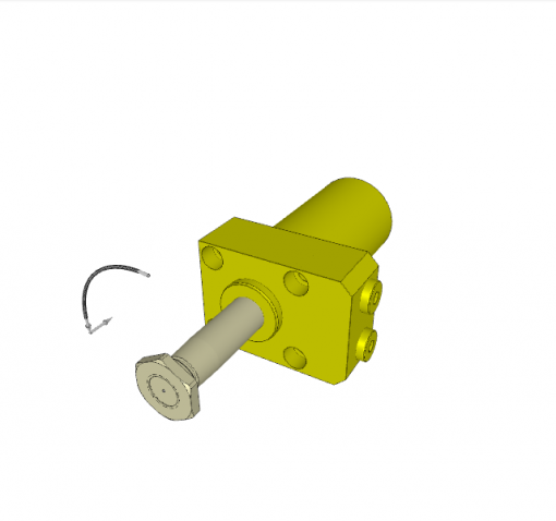 SWING CLAMP, D.A., 90? CW, TYPE A, TOP FLANGE, CL. STROKE 12, SW. STROKE 11 mm, 350 bar